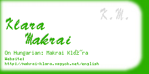 klara makrai business card